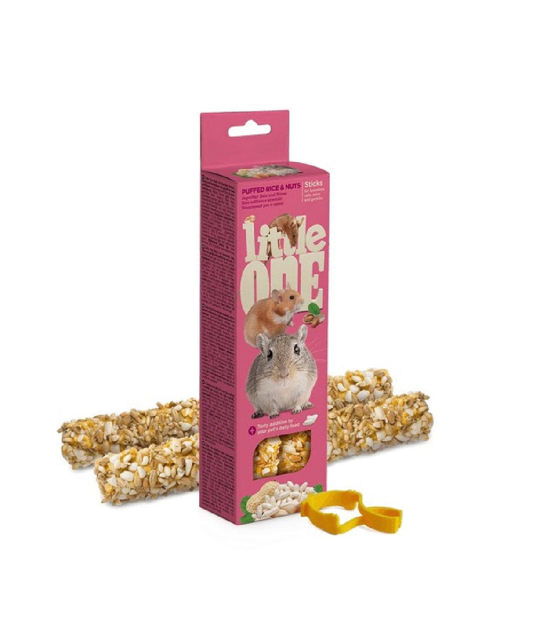 Little One Sticks For Hamsters, Rats, Mice And Gerbils With Puffed Rice And Nuts 2x55G