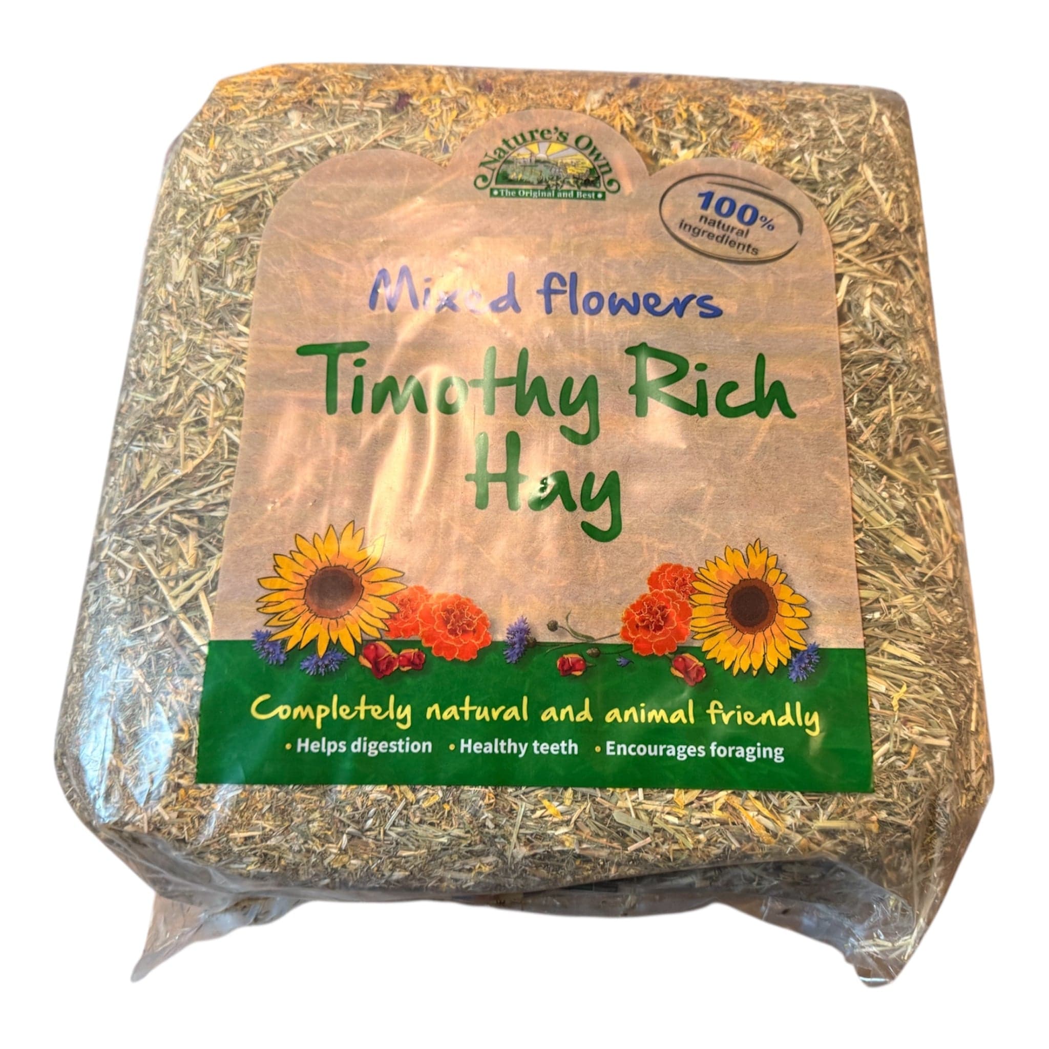 Natures Own Timothy rich hay with Mixed Flowers 1kg